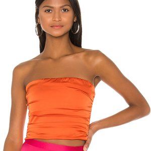 NBD Orange Strapless Top